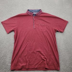 Steel & Jelly Shirt Mens XL Red Polo‎ Golf Casual Short Sleeve Pocket Tee